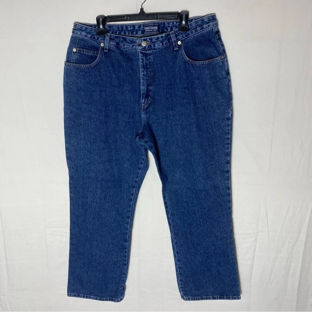 Vintage French Dressing Dark Wash Straight Leg Jeans 18P Western Normcore Retro